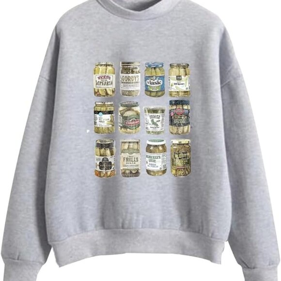 Vintage Canned Pickle Crew Sweatshirt NWOT Medium - Picture 1 of 3